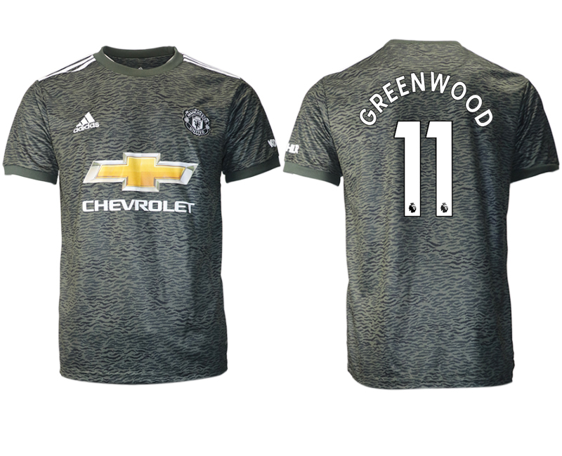 Men 2020-2021 club Manchester United away aaa version #11 black Soccer Jerseys->manchester united jersey->Soccer Club Jersey